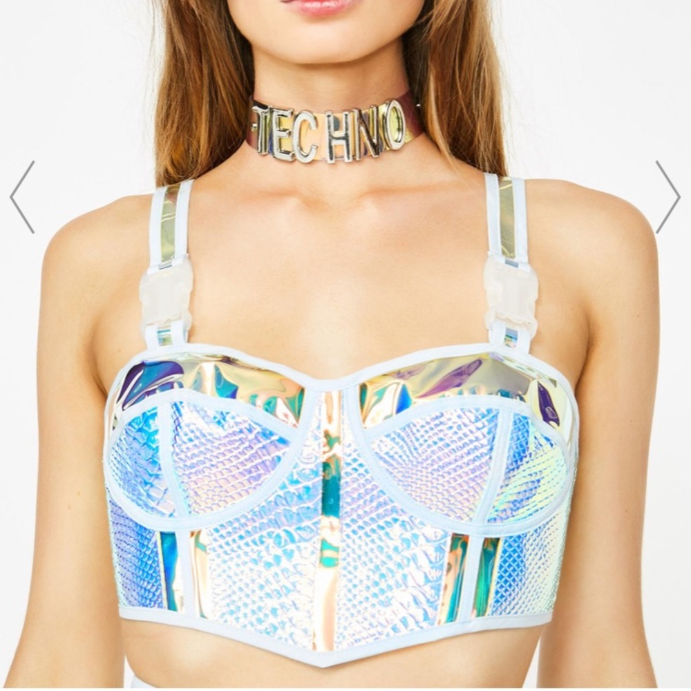 Opulent empress holographic bustier